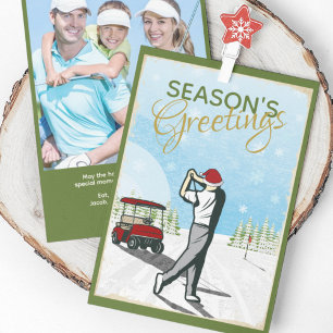Elegante Vintage inspirierte Golf Foto Weihnachten