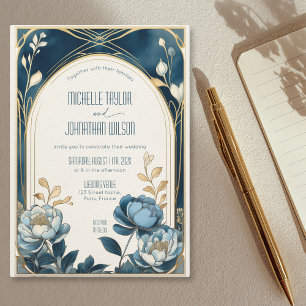 Elegante Vintage Jugendstil Einladung