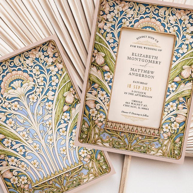 Elegante Vintage Jugendstil Einladung (Von Creator hochgeladen)