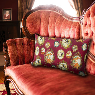 Elegante Vintage Jugendstil-Girls-Blume Lendenkissen