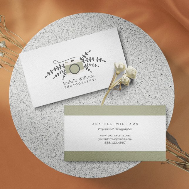 Elegante Vintage Kamera Visitenkarte (Von Creator hochgeladen)