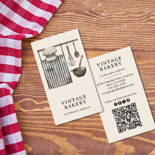 Elegante Vintage-Küchengeräte Visitenkarte