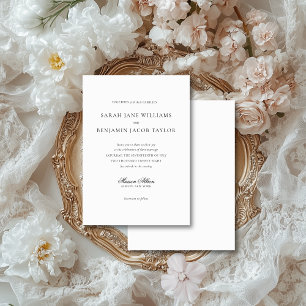 Elegante Vintage Kunstschätze Europäische Hochzeit Einladung