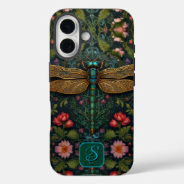 Elegante Vintage Libelle botanische Persönlichkeit iPhone 16 Hülle