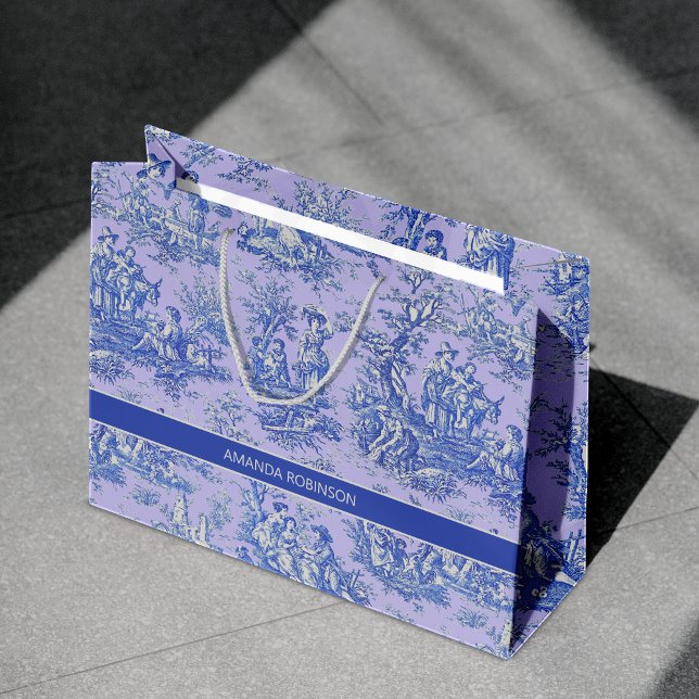 Elegante Vintage lila Blautöle Große Geschenktüte (Von Creator hochgeladen)