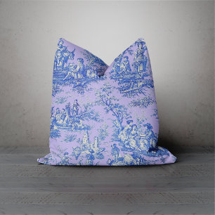Elegante Vintage lila Blautöle Kissen