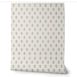 Elegante Vintage Lilie Französisch Gold Tapete