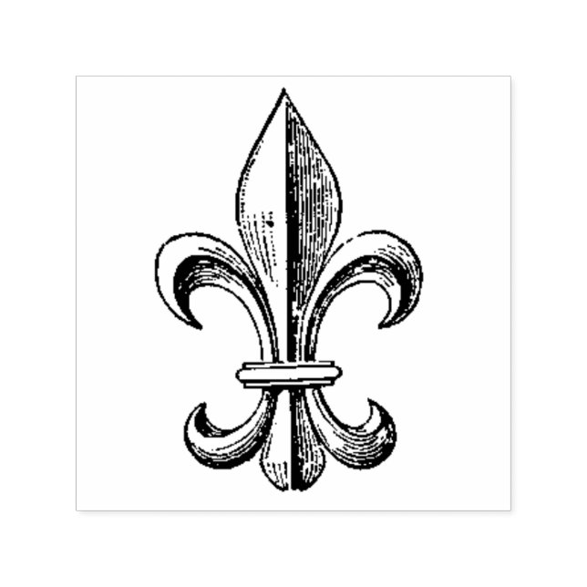 Elegante Vintage Lilie Permastempel (Design)