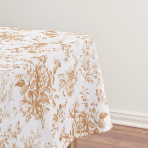 Elegante Vintage Orangefarbene Villa Tischdecke