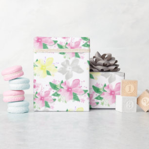 Elegante Vintage Orchideenpastel Geschenkpapier