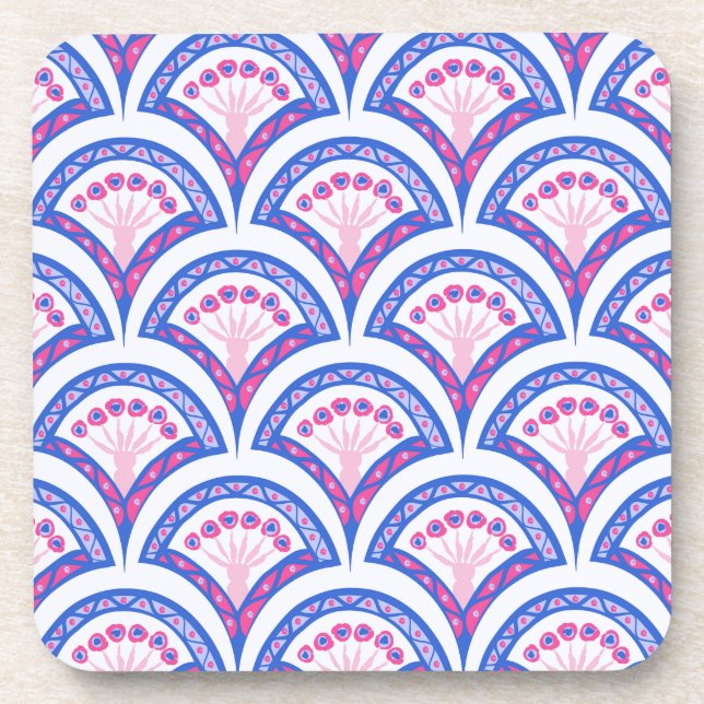 Elegante vintage ornamentale Kunst Getränkeuntersetzer (Vorderseite)