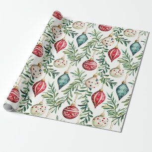 Elegante Vintage Ornamente Weihnachten Geschenkpapier