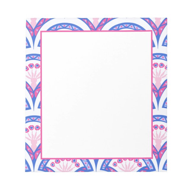 Elegante Vintage-Ornamentkunst Notizblock (Vorderseite)