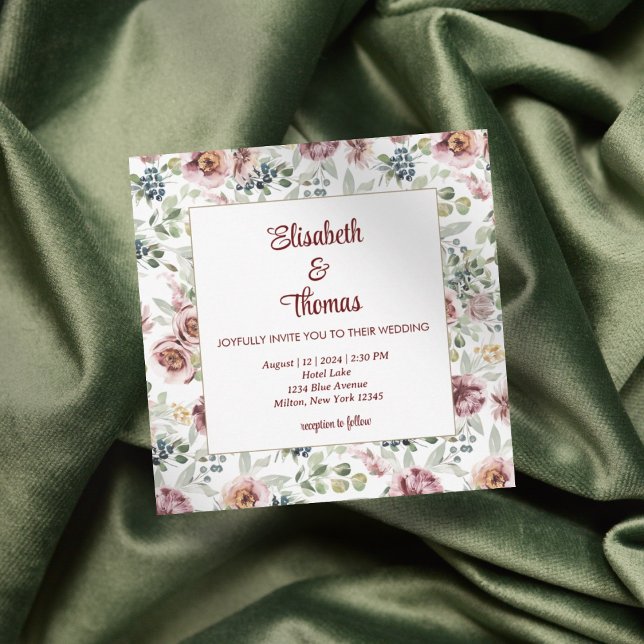 Elegante Vintage Pastellfarben Rose Einladung (Von Creator hochgeladen)