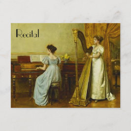 Elegante Vintage Piano Harp Einladung