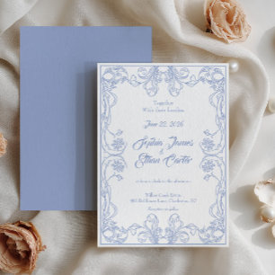 Elegante Vintage-Rahmen-Hochzeitseinladung Einladung