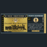 Elegante Vintage Reise-Zug-Karten-Einladung Einladung<br><div class="desc">Elegante Vintage Reise-Zug-Karten-Einladung. Fertigte alle Textbereiche mit Ihrem eigenen Text besonders an. Vergewissern Sie sich,  dass Text entlang den Rändern innerhalb des Druckbereiches sind.</div>