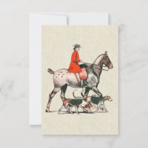 Elegante Vintage-Reiterin mit Jagdhunden