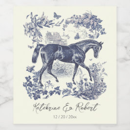 Elegante Vintage Rodeltour Weinetikett