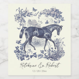 Elegante Vintage Rodeltour Weinetikett