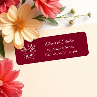 Elegante Vintage Romance Burgund Floral Wedding