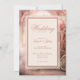 Elegante Vintage romantische Hochzeitseinladung Einladung