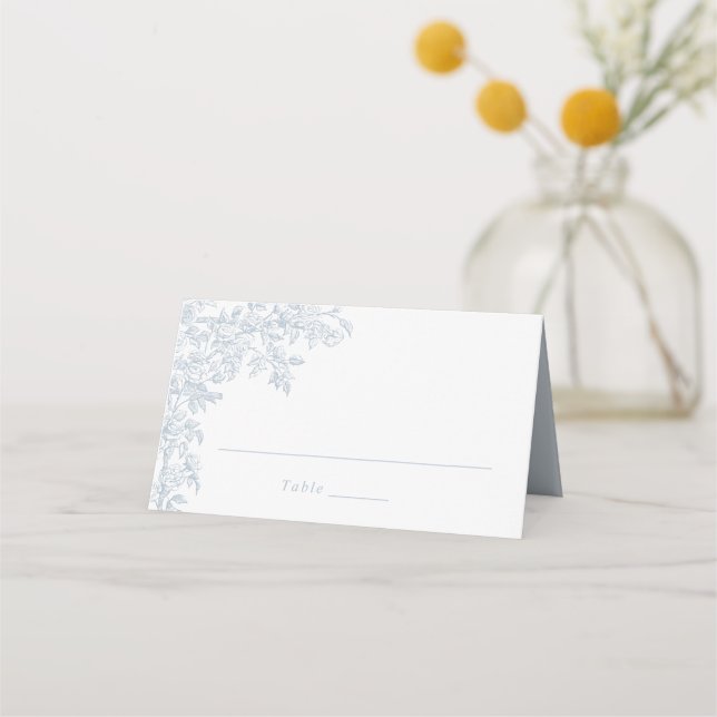 Elegante Vintage Rose Florenz Platzkarte (Vorderseite)