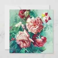 Elegante Vintage Rosen Aquarellmalerei