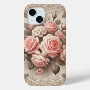 Elegante Vintage Rosenstraße mit Spitzen Case-Mate iPhone Hülle