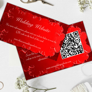 Elegante Vintage rote Website-Umschließungskarte Begleitkarte