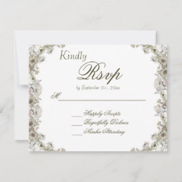 Elegante Vintage Rustikale Hochzeitskarte Einladung