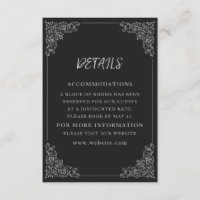 Elegante Vintage Schwarz-weiße Hochzeitdetails