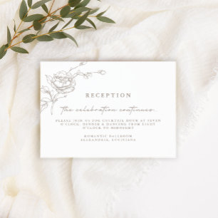 Elegante Vintage-Sepia-Hochzeitsempfangskarten RSVP Karte