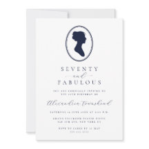 Elegante Vintage-Silhouette zum 70. Geburtstag