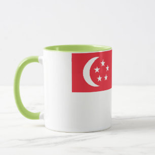 Elegante, Vintage singapurische Flaggen bedeckte K Tasse