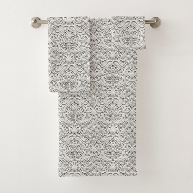 Elegante Vintage Spitze Badhandtuch Set (Insitu)