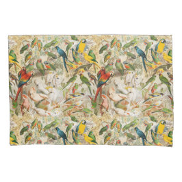Elegante Vintage tropische Vogelwelten Kissenbezug