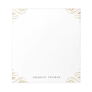 Elegante Vintage-Verzierung personalisierte Korres Notizblock