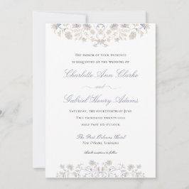 Elegante Vintage Viktorianische Hochzeit Einladung
