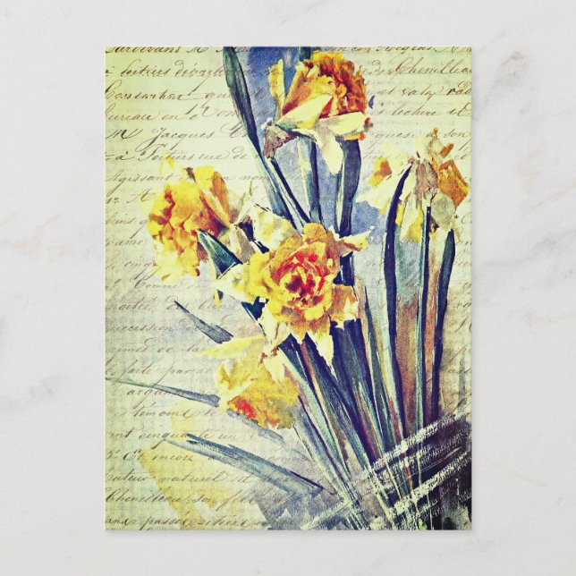 Elegante Vintage Wasserfarben Postkarte (Vorderseite)