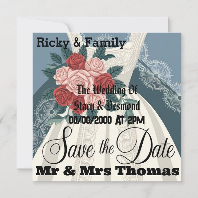 Elegante Vintage Wedding Einladung Cover (Vorderseite)