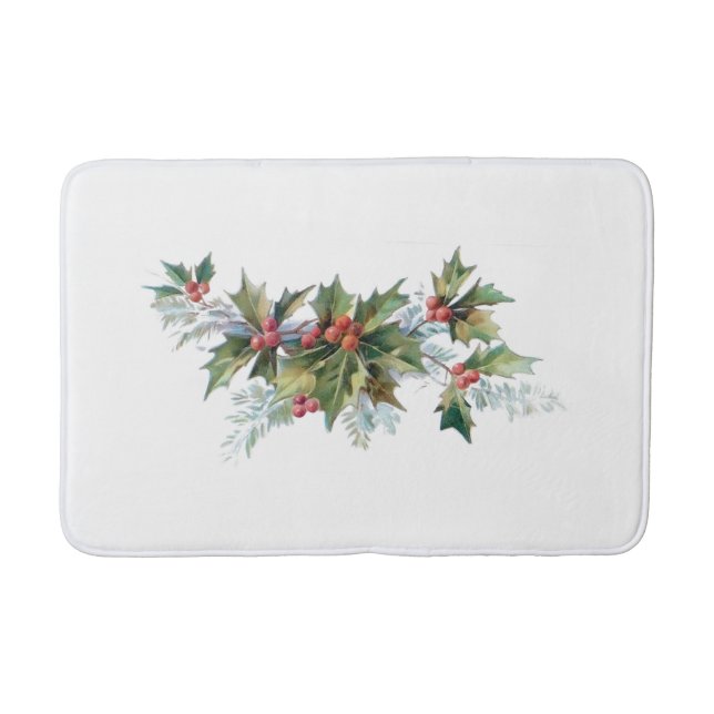 Elegante Vintage Weihnachten Badematte (Vorderseite)