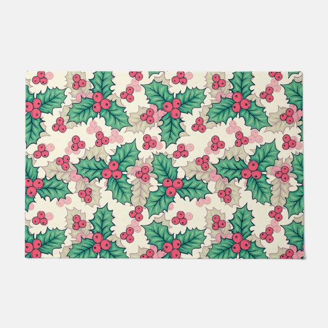 Elegante Vintage Weihnachten | Fußmatte (Vorderseite)