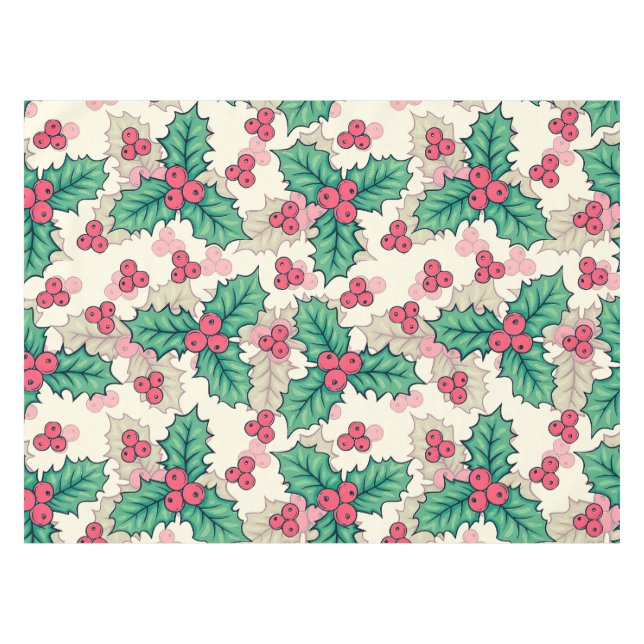 Elegante Vintage Weihnachten | Tischdecke (Vorderseite (Horizontal))