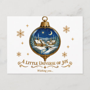 Elegante Vintage-Weihnachtsbaumkugeln-Weihnachtska Postkarte