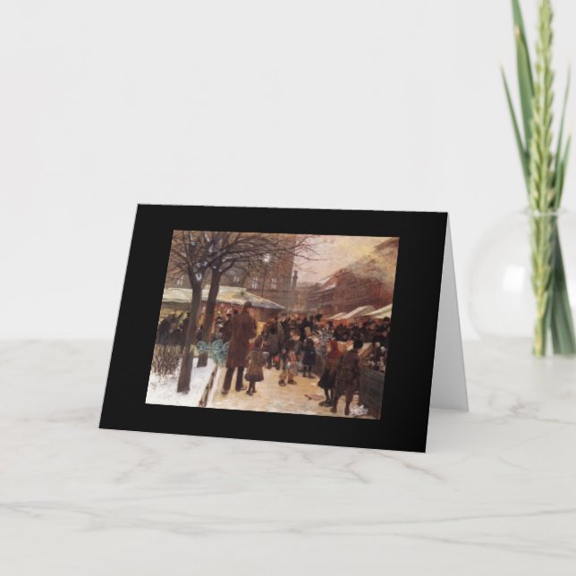 Elegante Vintage Weihnachtskarte Feiertagskarte (Vorderseite)