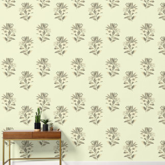 Elegante Vintage-Weihnachtsrose Beige Floral Tapete