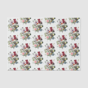 Elegante Vintage Wildblumen Seidenpapier