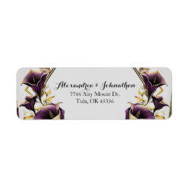 Elegante Violet Lila Calla Lilies Wedding Return