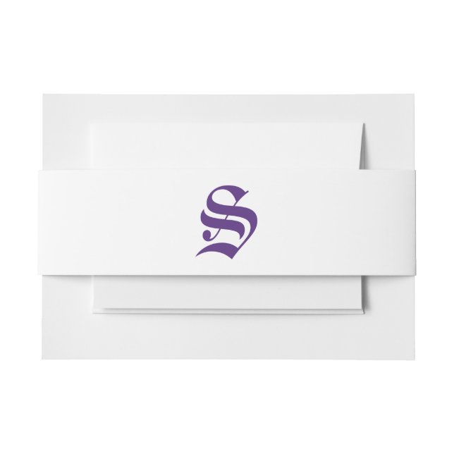 Elegante Violets Hochzeit Einladungsbanderole (Vorderseite Beispiel)